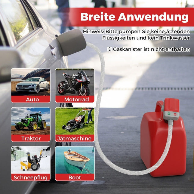 Fuel Transfer Pump with Auto-Stop Sensor & 3 Adapters