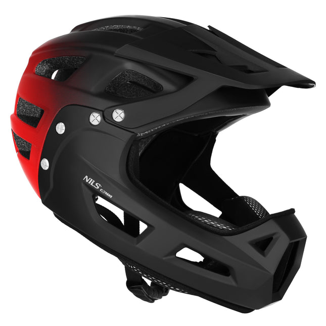 Full-Face Bike Helmet, Size L 58–61 cm, Detachable Chin Guard