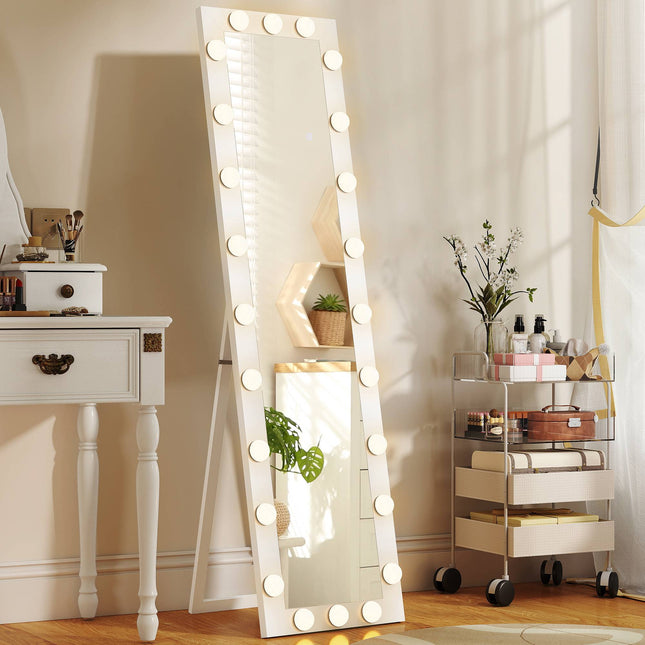 Full-Length Mirror 150x40 cm with LED Lights, 3 Light Modes
