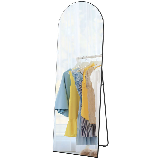 Arc full-length mirror 150x50cm, shatterproof, black
