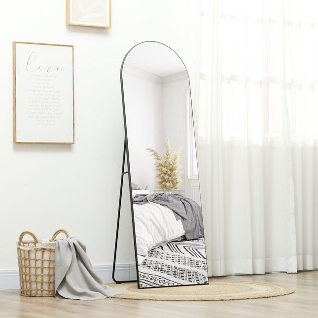 Arc full-length mirror 150x50cm, shatterproof, black