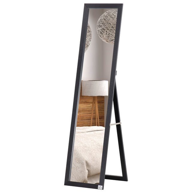 Black Full-length standing mirror, 154x37 cm, Living room/bedroom
