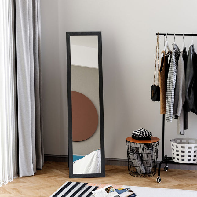 Black Full-length standing mirror, 154x37 cm, Living room/bedroom