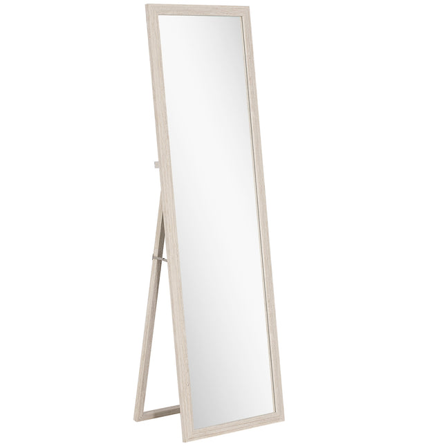 Full-Length Mirror, 160x50 cm, Rectangular, White Frame
