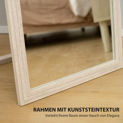 Full-Length Mirror, 160x50 cm, Rectangular, White Frame