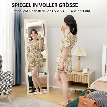 Full-Length Mirror, 160x50 cm, Rectangular, White Frame