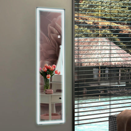 Full-length LED mirror, 40x150cm, Touch Control, White
