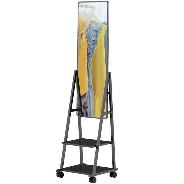 Standing full-length mirror, 42 x 155 cm, black