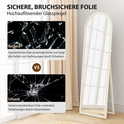 Full-Length Mirror, 50x160 cm, Freestanding, Wall-Mount