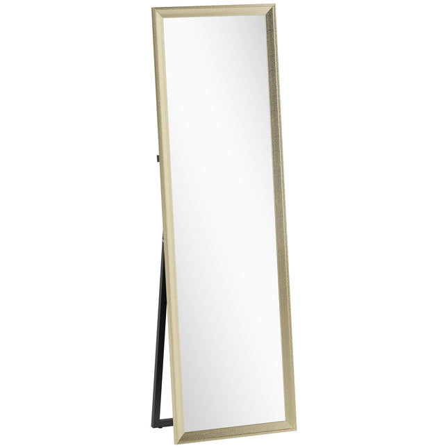 Full-Length Mirror, Flexible Placement, 160x50 cm, Gold