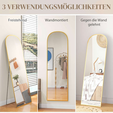 Full-Length Mirror, Gold, 50 x 161.5 cm, Aluminum Frame