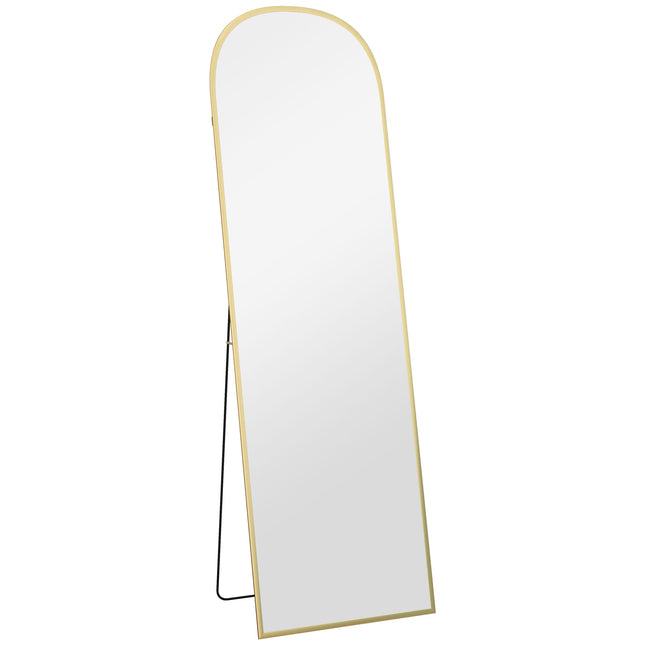 Full-Length Mirror, Gold, 50 x 170 cm, Aluminum Frame