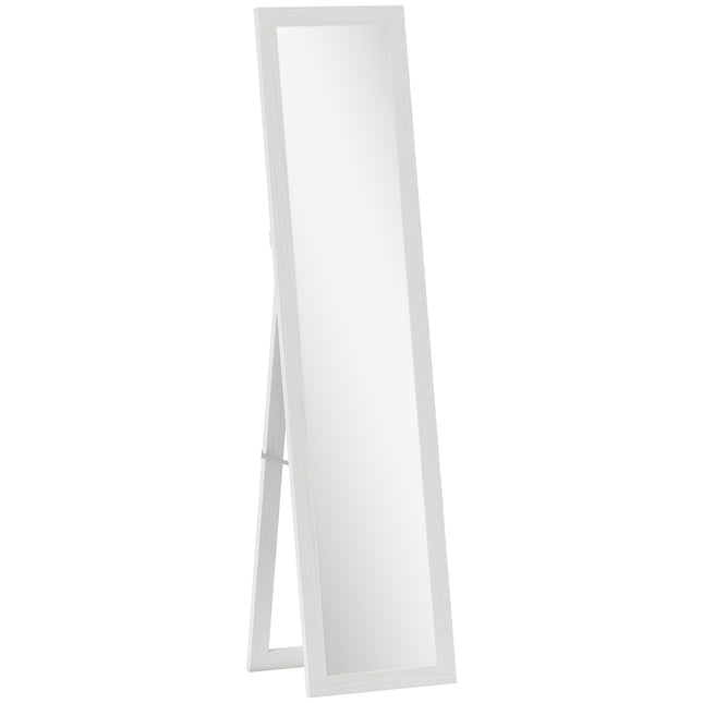 Full-Length Mirror with Frame, Antique Wood Finish, 157 cm