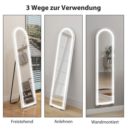 Full-Length Mirror with LED Lights, 150x40 cm, Dimmable