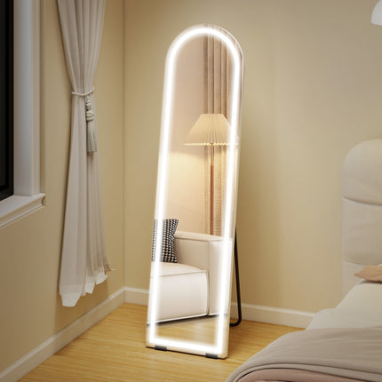 Full-Length Mirror with LED Lights, 150x40 cm, Dimmable