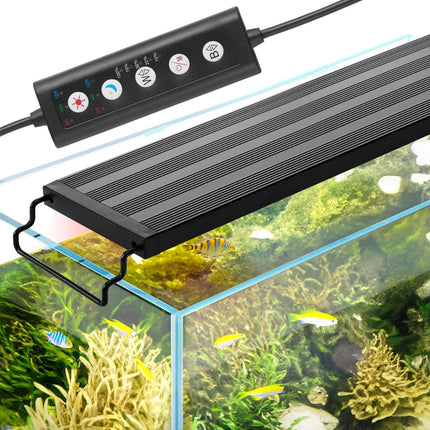 Full Spectrum Aquarium Light 10W, Timer, 12-18 In