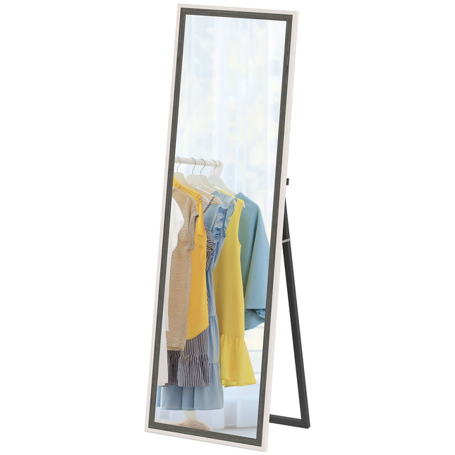 Full-length mirror, MDF frame, shatter-proof film, 162.6 x 53.3 cm, grey