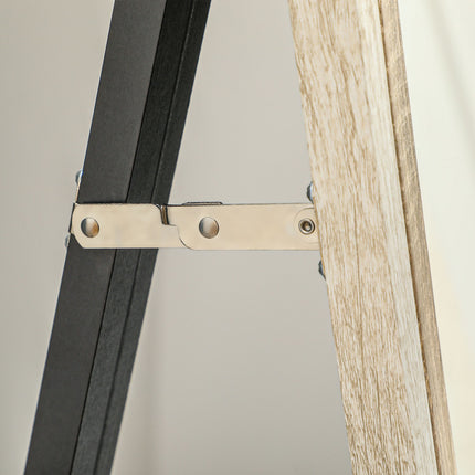 Full-length mirror, MDF frame, shatter-proof film, 162.6 x 53.3 cm, natural wood
