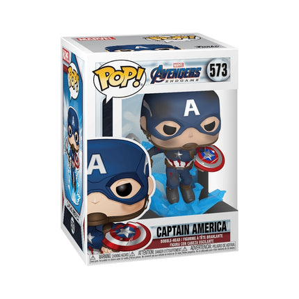 Funko Pop! Vinyl Figure: Avengers: Endgame - Captain America W/Broken Shield And Mjölnir