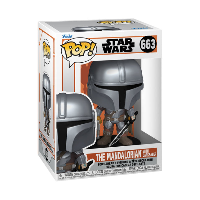 Funko Pop! Vinyl Figure: The Mandalorian - Mando W/Darksaber