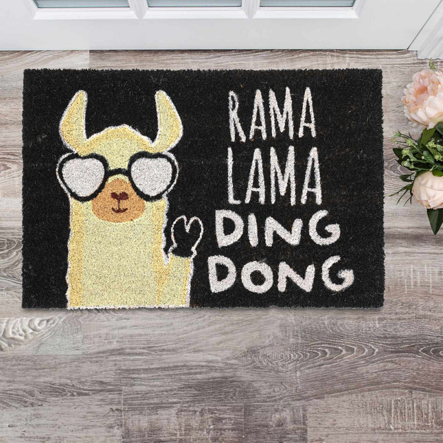 Funny Llama Coir Doormat – Indoor/Outdoor Use