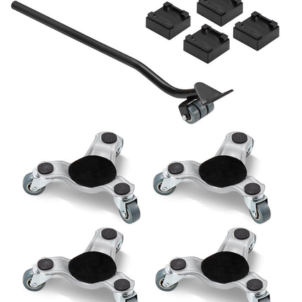 Furniture Dolly Set, 4 Pack 440 lb, Pry Bar Included