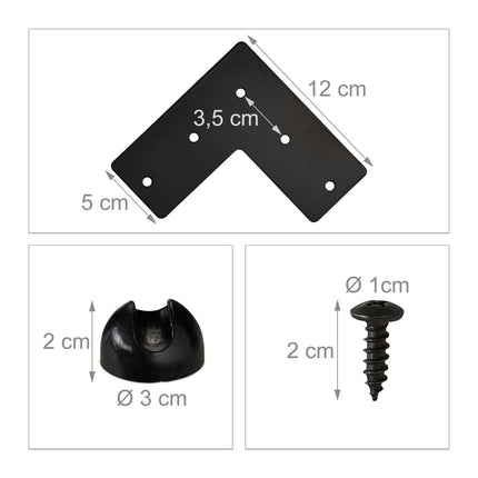 Furniture leg hairpin set of 4