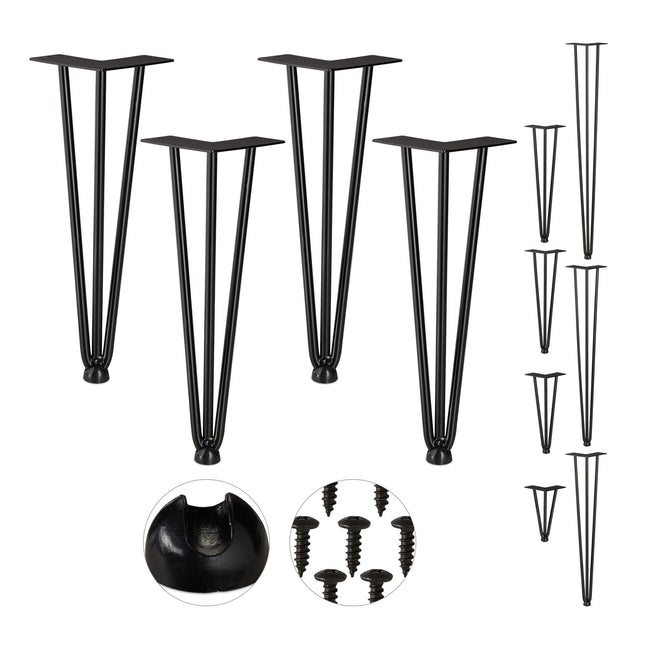Furniture leg hairpin set of 4