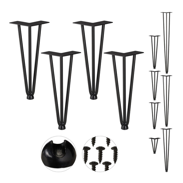 Furniture leg hairpin set of 4