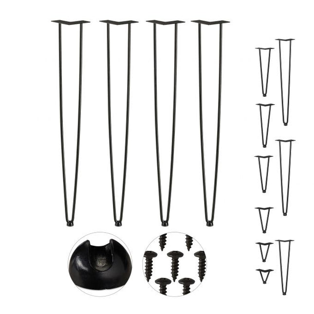 Furniture leg hairpin set of 4