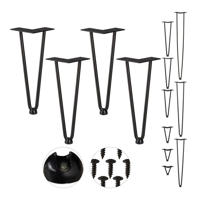 Furniture leg hairpin set of 4