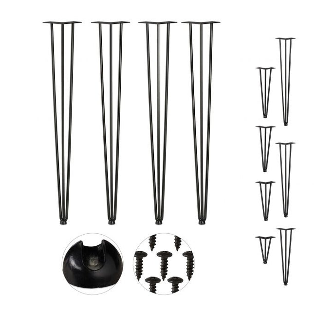 Furniture leg hairpin set of 4