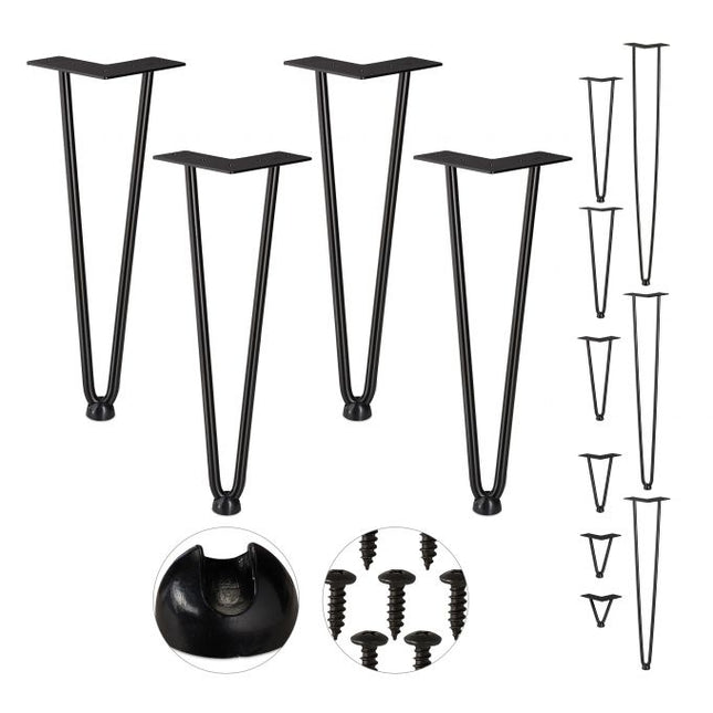 Furniture leg hairpin set of 4