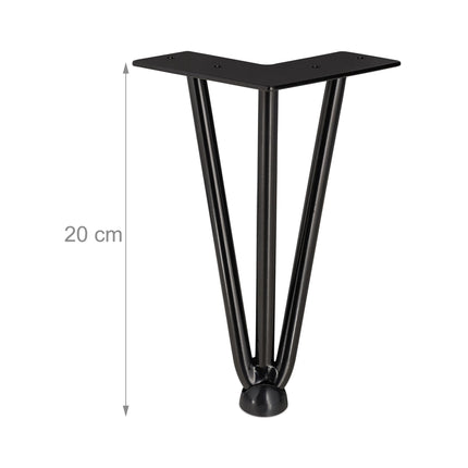 Furniture leg hairpin set of 4