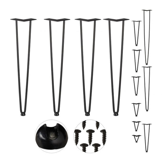 Furniture leg hairpin set of 4