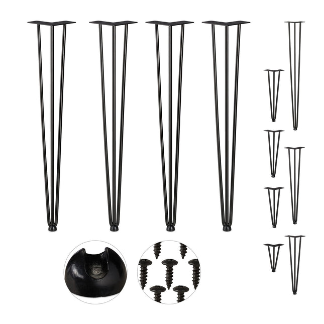 Furniture leg hairpin set of 4