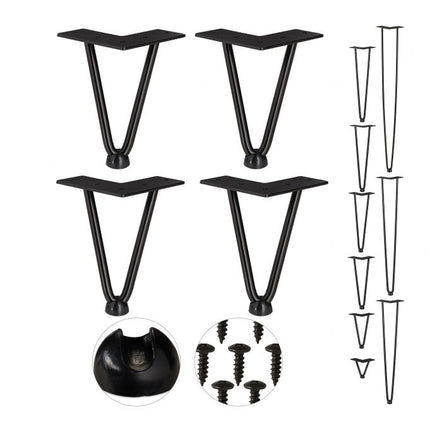Furniture leg hairpin set of 4