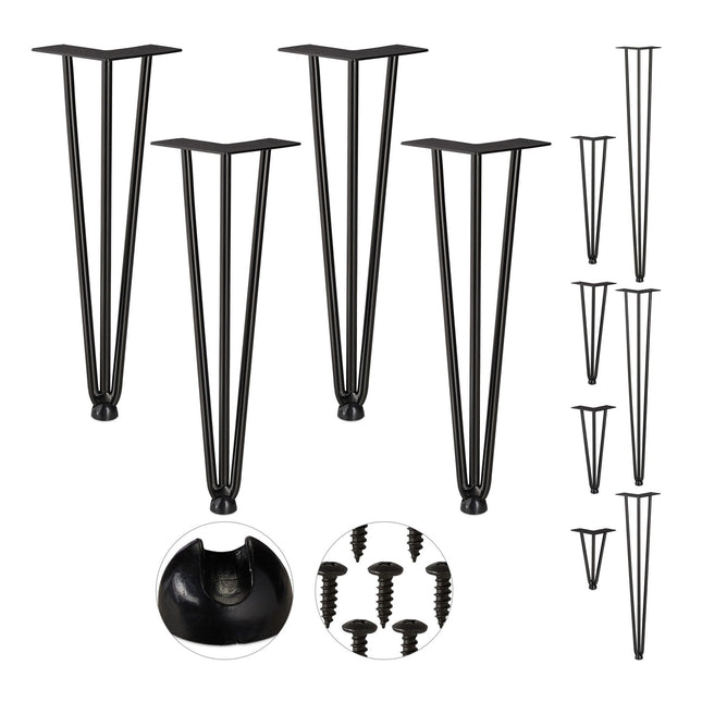 Furniture leg hairpin set of 4