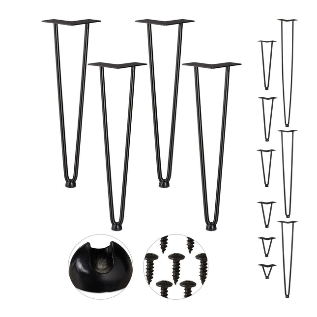 Furniture leg hairpin set of 4