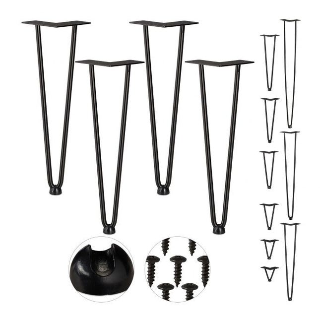 Furniture leg hairpin set of 4