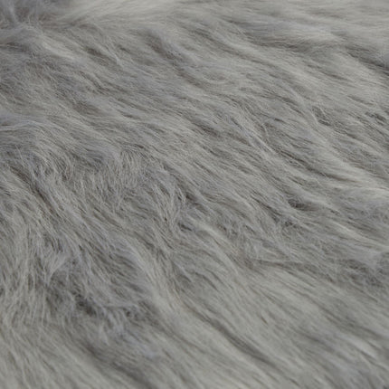 Fur stool gray