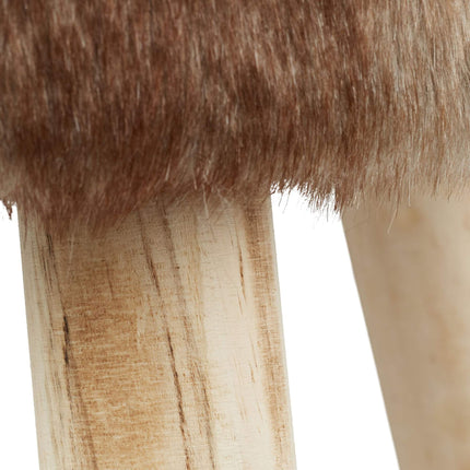 Fur stool round
