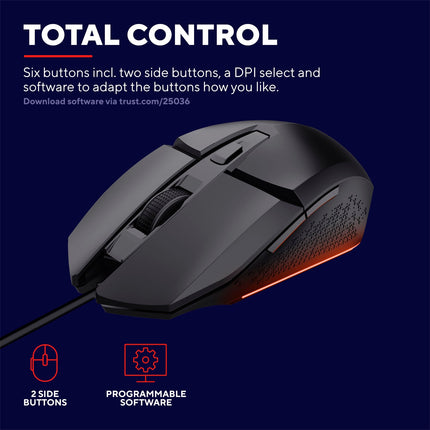 GXT 109 Felox Illuminated Gaming mouse Black