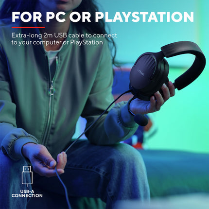 GXT 490 Fayzo Gaming Headset 7.1 USB Eco Black