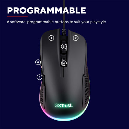 GXT 922 Ybar Gaming Mouse Eco Black