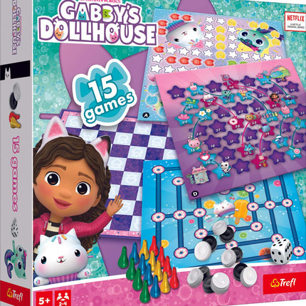 Gabby's Dollhouse 15-in-1 Game Set for Kids