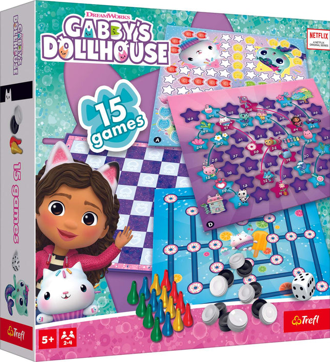 Gabby's Dollhouse 15-in-1 Game Set for Kids