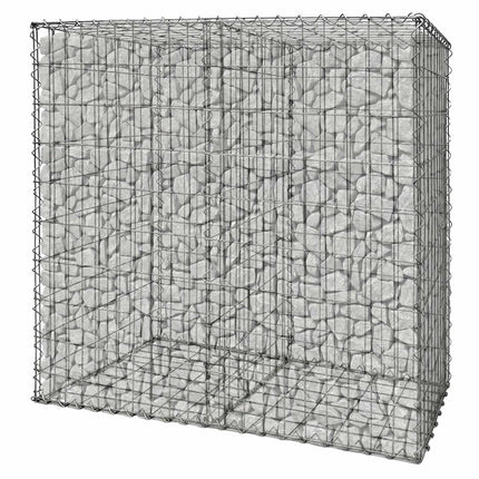 Galvanised Gabion Basket, 100x50x100 cm, 3 Compartments