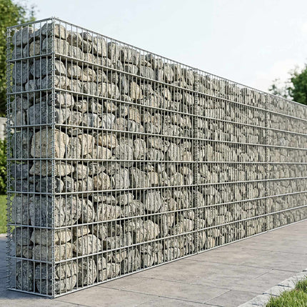 Galvanised Gabion Basket, 100x50x100 cm, 3 Compartments