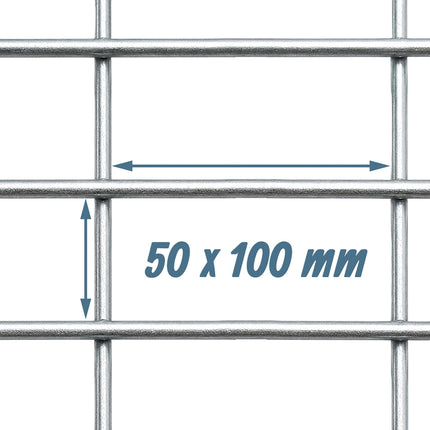 Galvanised Gabion Basket, 100x50x100 cm, 3 Compartments